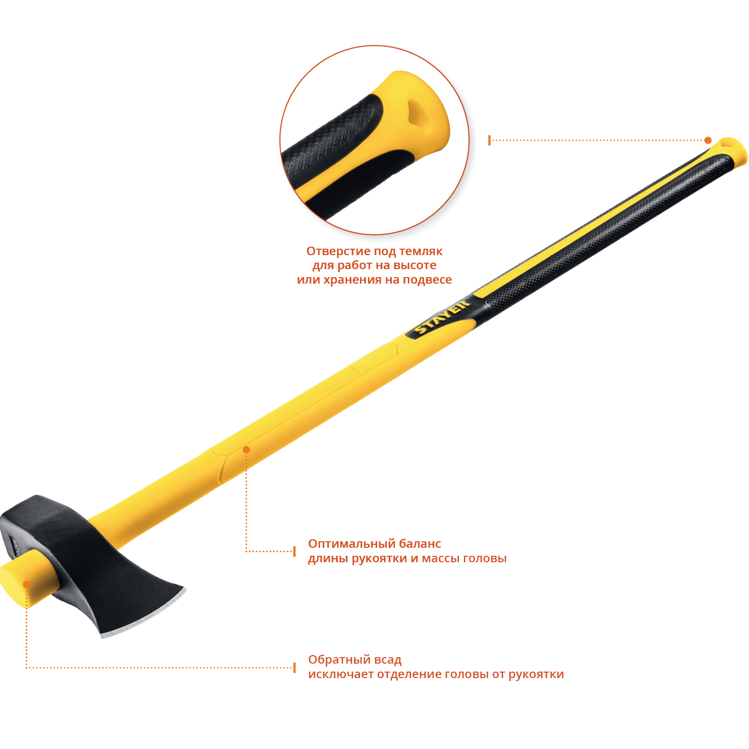STAYER 3500 г, 900 мм, колун тяжелый VIKING 20626-27 Professional купить по цене 2 590 ₽ в интернет магазине ТЕХСАД