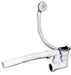 ЗУБР для ванн, с выпуском и нержавеющими чашками, сифон 51873 купить по цене 387 ₽ в интернет магазине ТЕХСАД