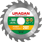 URAGAN 180 х 30/20 мм,20Т, диск пильный по дереву Fast 36800-180-30-20_z01 купить по цене 440 ₽ в интернет магазине ТЕХСАД