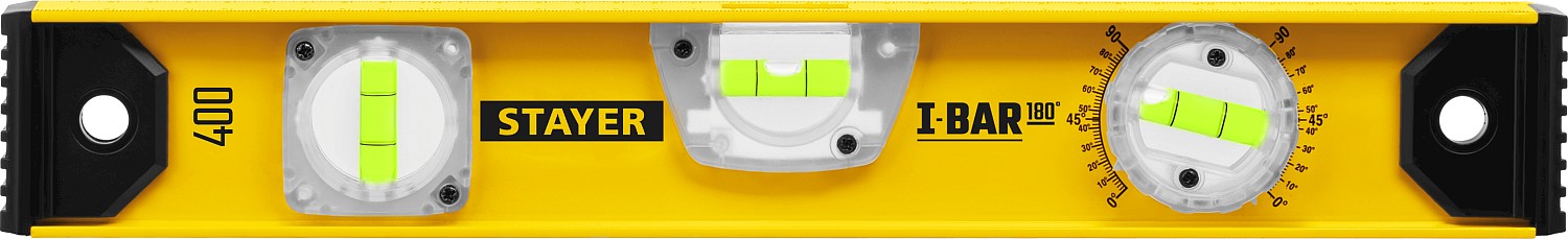 STAYER 400 мм двутавровый уровень, 3 глазка, линейка, поворотный глазок, I-Bar180 3470-040_z02 MASTER купить по цене 530 ₽ в интернет магазине ТЕХСАД