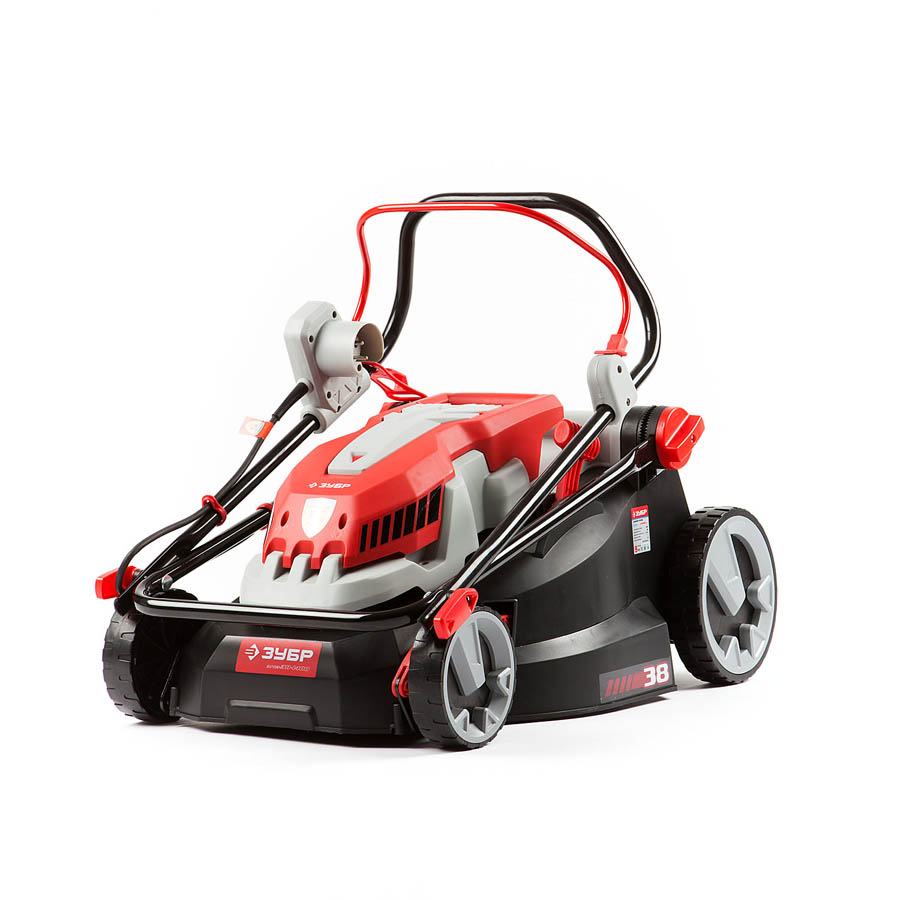 ЗУБР 1400 Вт, 380 мм, газонокосилка электрическая ЗГКЭ-38-1400 Мастер купить по цене 6 880 ₽ в интернет магазине ТЕХСАД