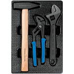 Набор переставные клещи, разводной ключ и молоток, ложемент, 3 предмета KING TONY 9-90103PP02 купить по цене 7 640 ₽ в интернет магазине ТЕХСАД