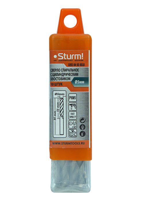 Сверло по металлу Sturm! 1055-04-5S-SS10 купить по цене 340 ₽ в интернет магазине ТЕХСАД