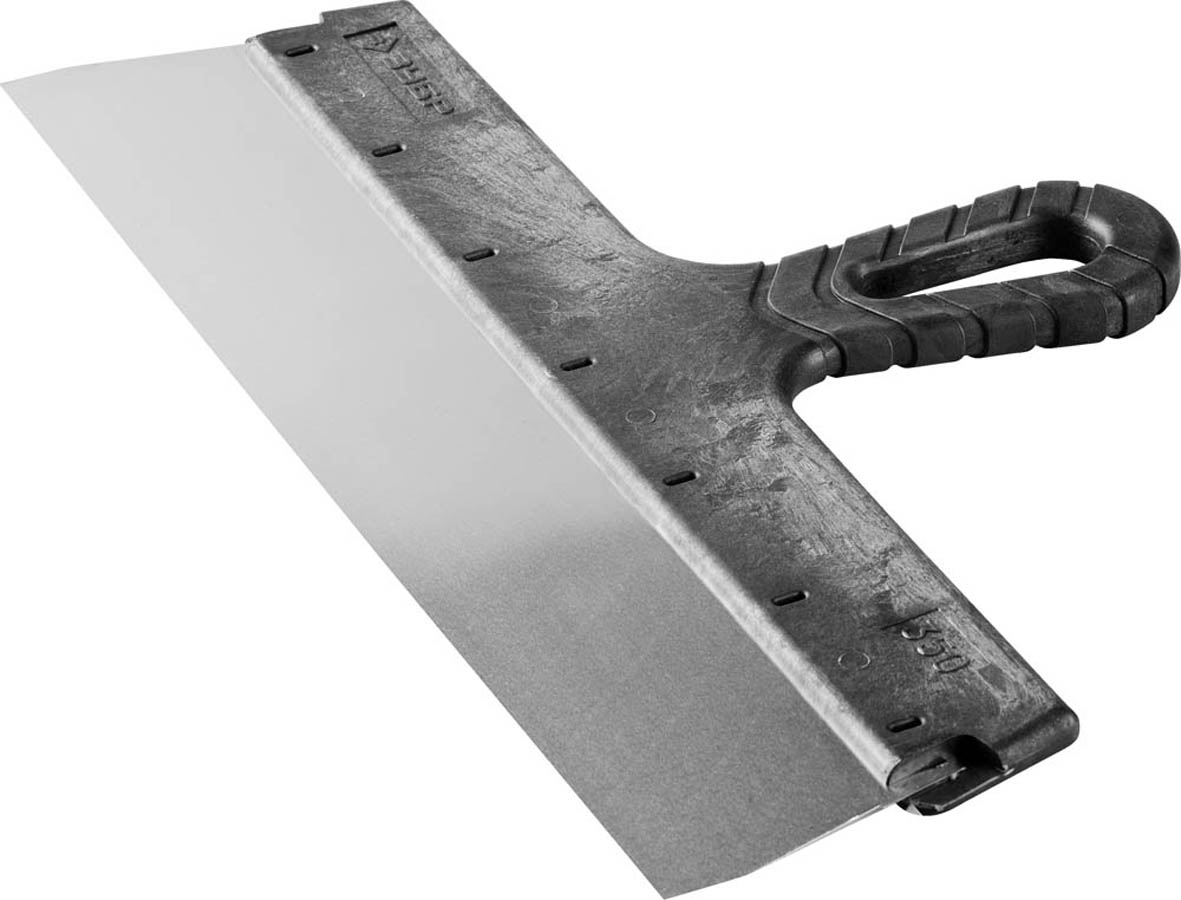 ЗУБР 350 мм, нержавеющая полотно, пластмассовая рукоятка, шпатель фасадный 10077-35 купить по цене 164 ₽ в интернет магазине ТЕХСАД