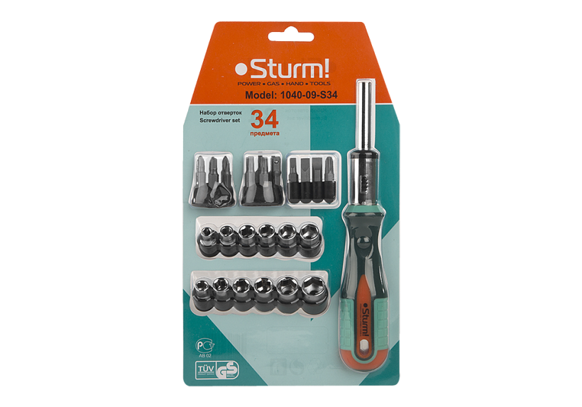 Набор отверток Sturm! 1040-09-S34 купить по цене 990 ₽ в интернет магазине ТЕХСАД