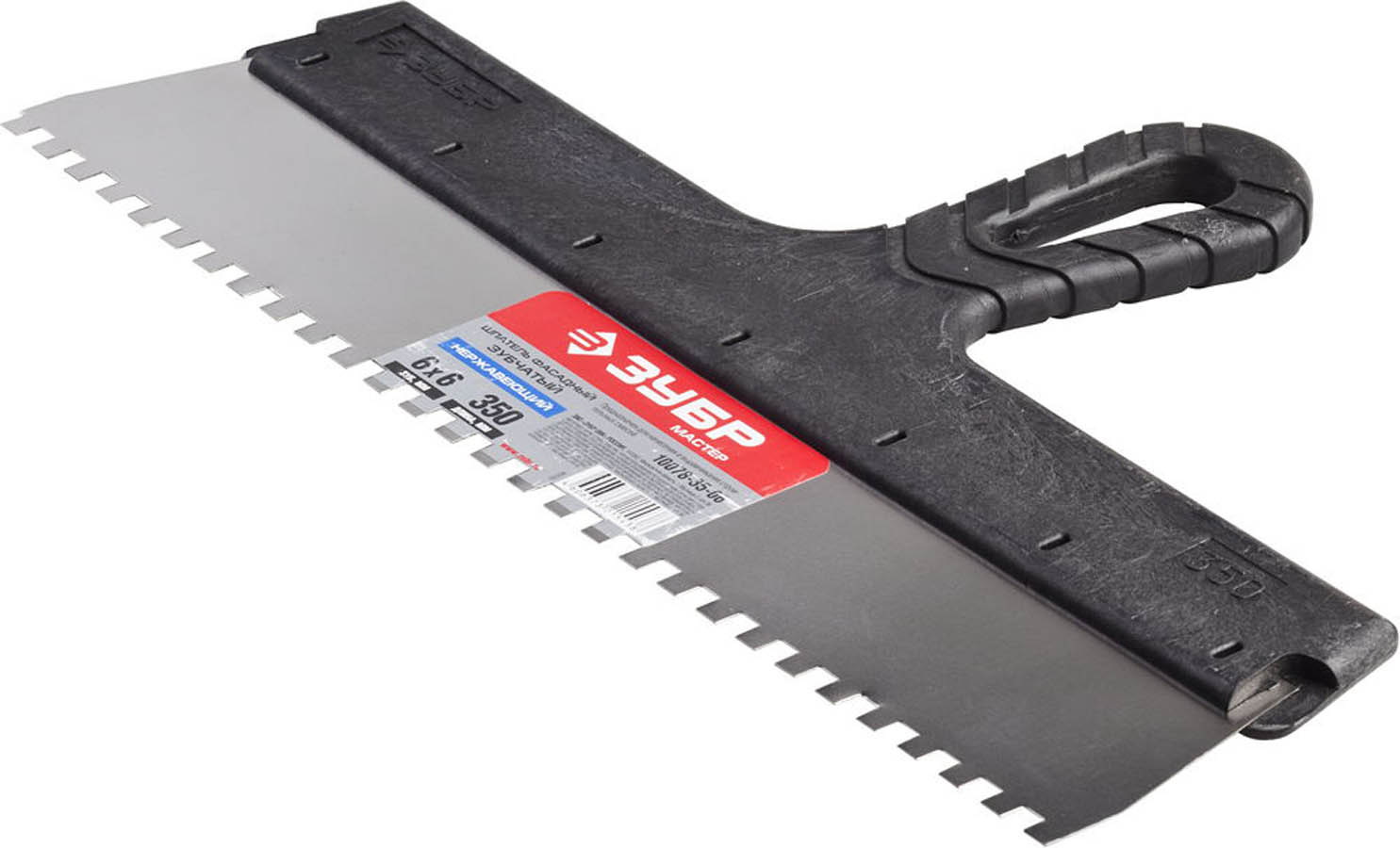 ЗУБР 350 мм, нержавеющая полотно, пластмассовая рукоятка, шпатель фасадный 10078-35-06 купить по цене 170 ₽ в интернет магазине ТЕХСАД