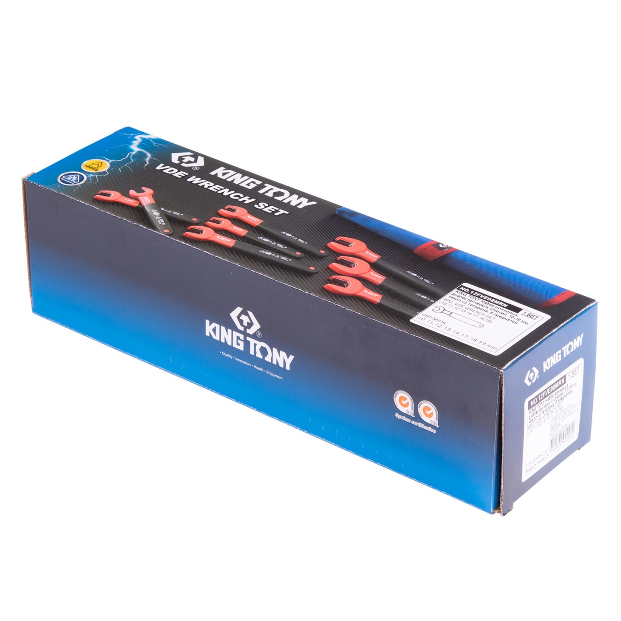 Набор рожковых диэлектрических ключей, 10-19 мм, чехол из теторона, 8 предметов KING TONY 12FVE08MRN купить по цене 17 500 ₽ в интернет магазине ТЕХСАД