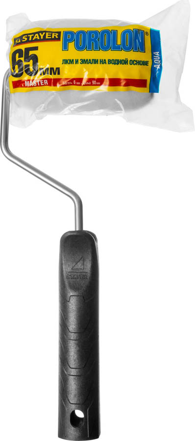 STAYER 6х100 мм, 90 мм, ⌀ 44 мм, поролон, валик с ручкой поролон 0360-09_z01 купить по цене 121 ₽ в интернет магазине ТЕХСАД
