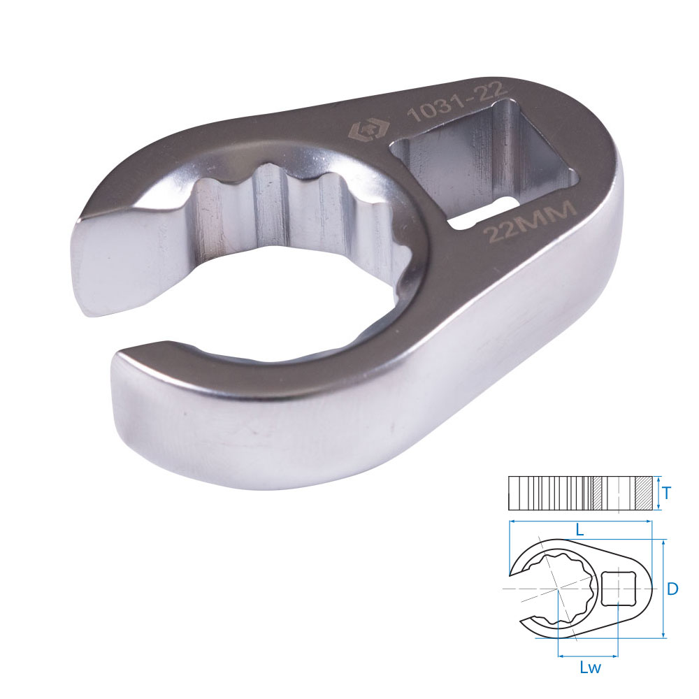 Ключ разрезной (воронья лапка) 22 мм, 1/2'' KING TONY 1031-22R купить по цене 860 ₽ в интернет магазине ТЕХСАД