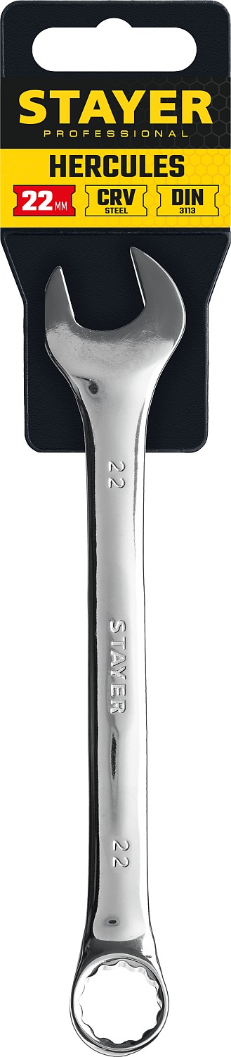 STAYER 22 мм, Cr-V сталь, хромированный, гаечный ключ комбинированный 27081-22 Professional купить по цене 187 ₽ в интернет магазине ТЕХСАД