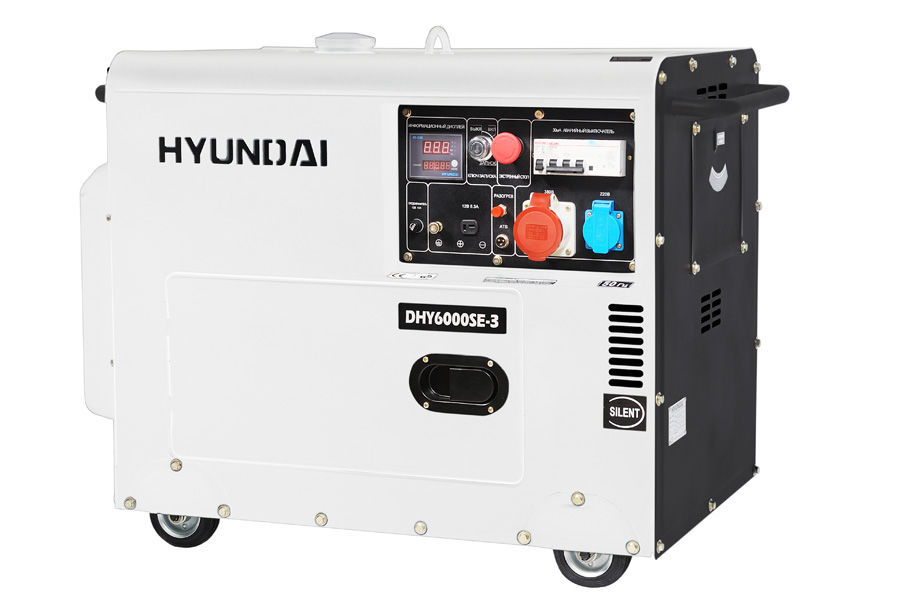 Дизельный генератор HYUNDAI DHY 6000SE-3 купить по цене 191 490 ₽ в интернет магазине ТЕХСАД