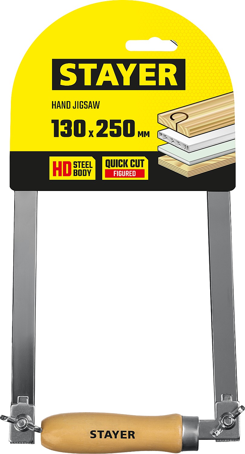 STAYER 130x250 мм, лобзик ручной хромированный 1530-25_z02 Master купить по цене 450 ₽ в интернет магазине ТЕХСАД